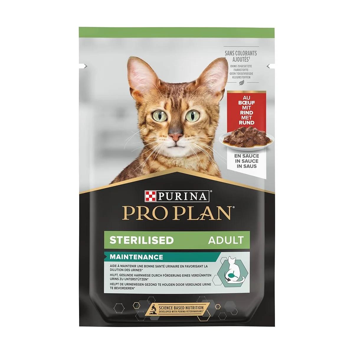 Pro Plan Nutrisavour Sterilised pâtée en sauce au bœuf pour chat 85 g