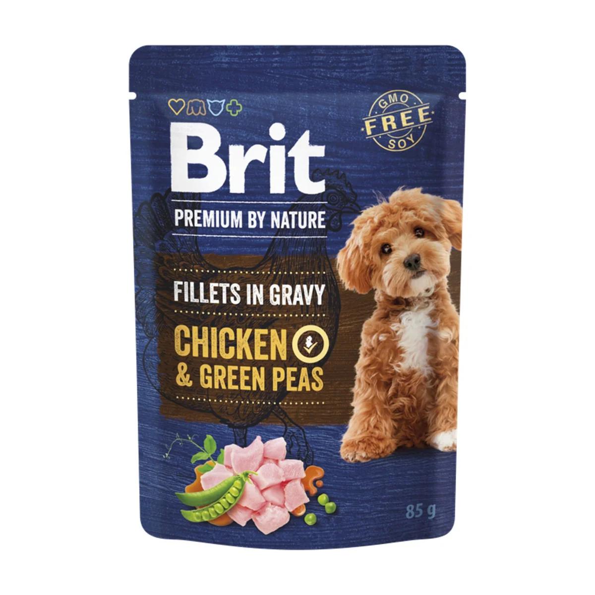 Brit Premium by Nature Dog Fillets in Gravy Chicken & Green Peas (Poulet en Sauce et Petits Pois) 85 g