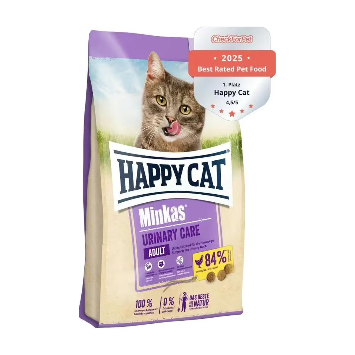 Happy Cat Minkas Urinary Care croquettes à la volaille pour chat adulte 10 kg