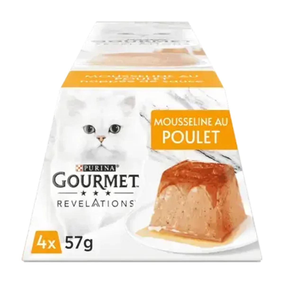 Purina Gourmet Revelations mousselines au poulet en sauce pour chat adulte, 4x57 g, Purina Gourmet à Casablanca