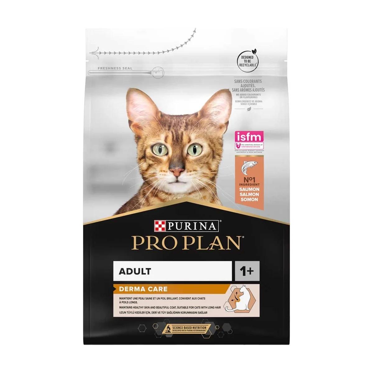 Pro Plan Adult Derma Care croquettes riches en saumon pour chat 1,5 kg