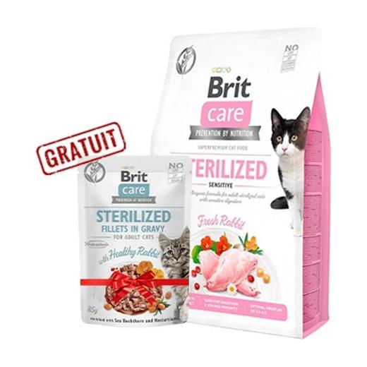 Brit Care Chat Sterilized Sensitive Sans Cereales 400 g +Pochon Gratuit, Brit à Casablanca