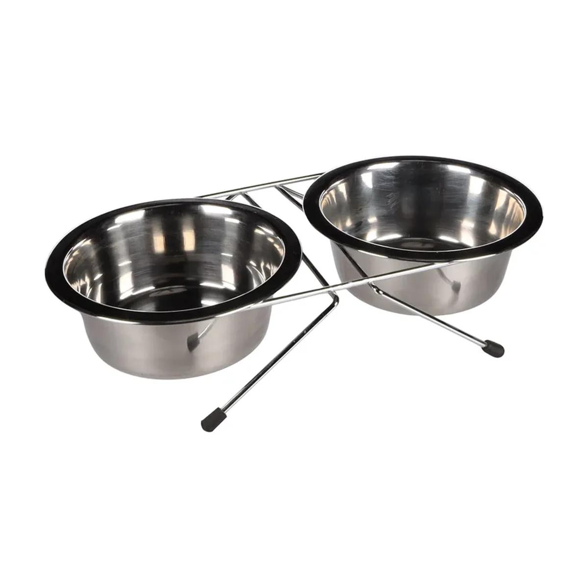 Flamingo Gamelle double Duo Dinner Arjun sur support en inox 2 x 220 ml, Flamingo à Casablanca