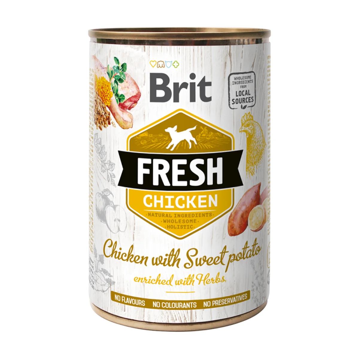 Brit Fresh Pâtée pour chien au poulet et à la patate douce 400 g