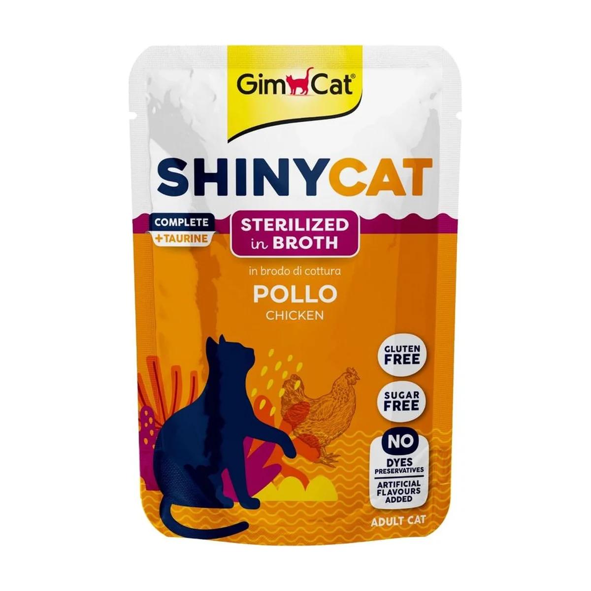 Gimcat Shinycat pâtée au poulet pour chat adulte stérilisé, sachet 70 g, Gimcat à Casablanca