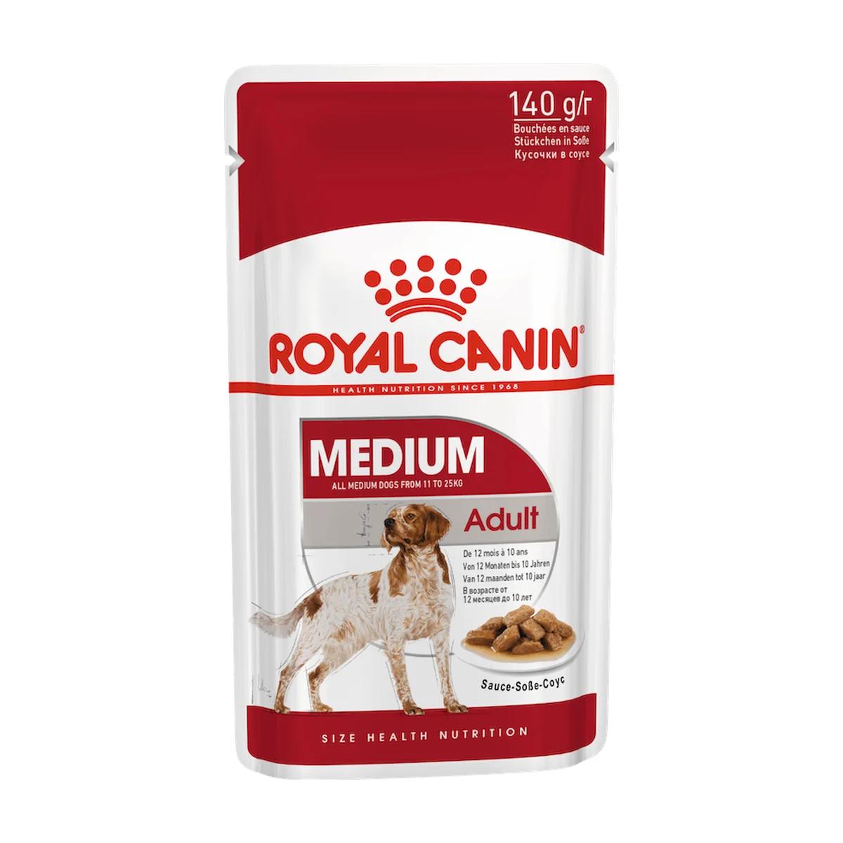 Royal Canin Medium Adult Pâtée en sauce pour chien adulte de race moyenne 140 g