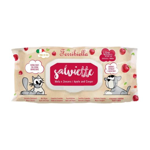 Ferribiella Lingettes nettoyantes pour chien au gingembre Zenzero 40 pièces, Ferribiella à Casablanca