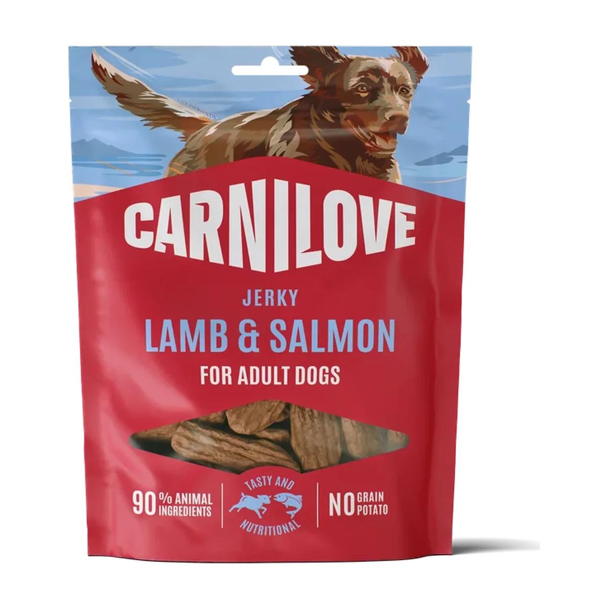 Carnilove Jerky friandises pour chien à l’agneau et au saumon 100 g