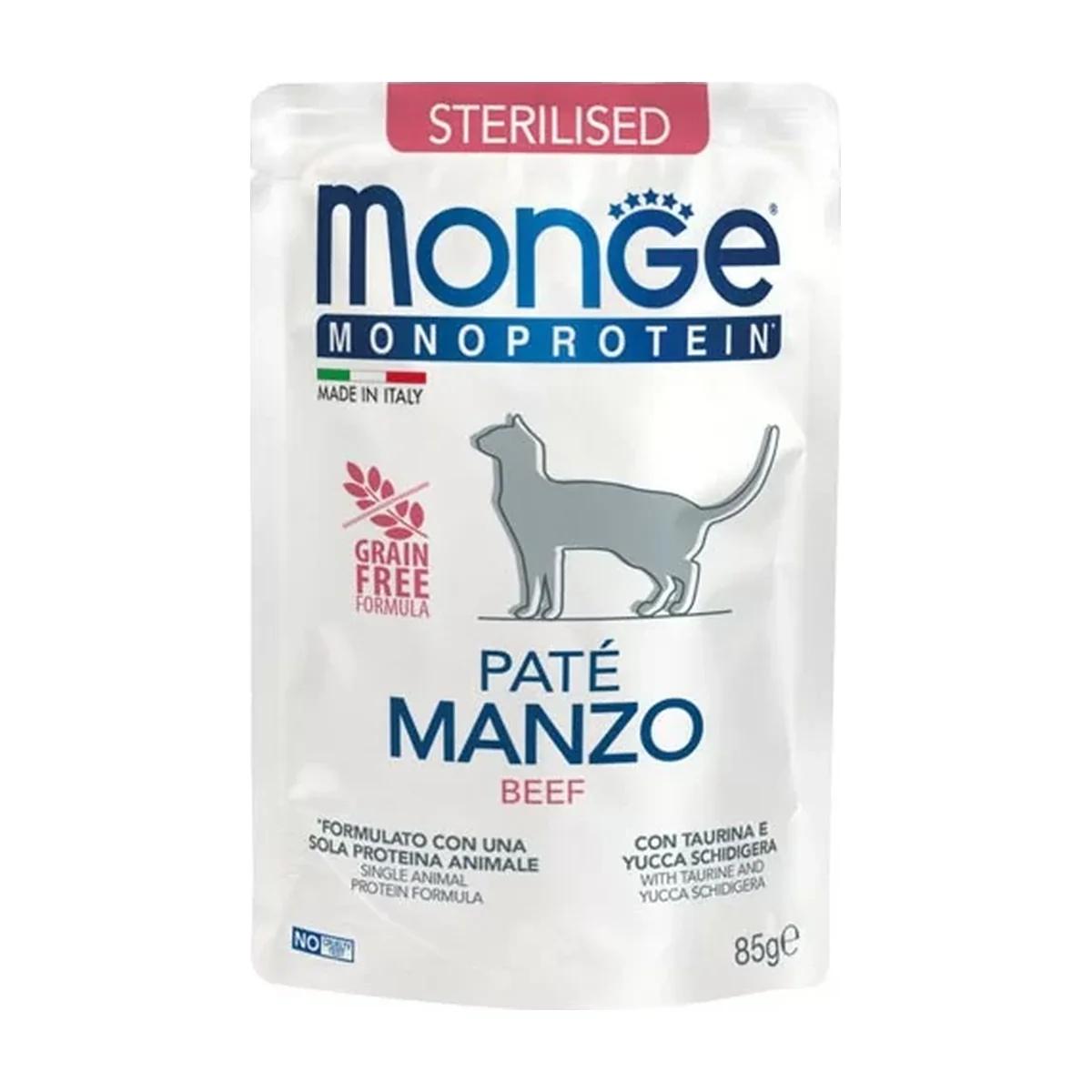 Monge Monoprotein Sterilised avec Viande de Bœuf 85 g