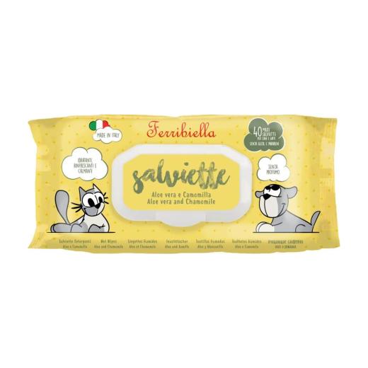 Ferribiella Lingettes nettoyantes pour chien aloe vera et camomille 40 pièces, Ferribiella à Casablanca