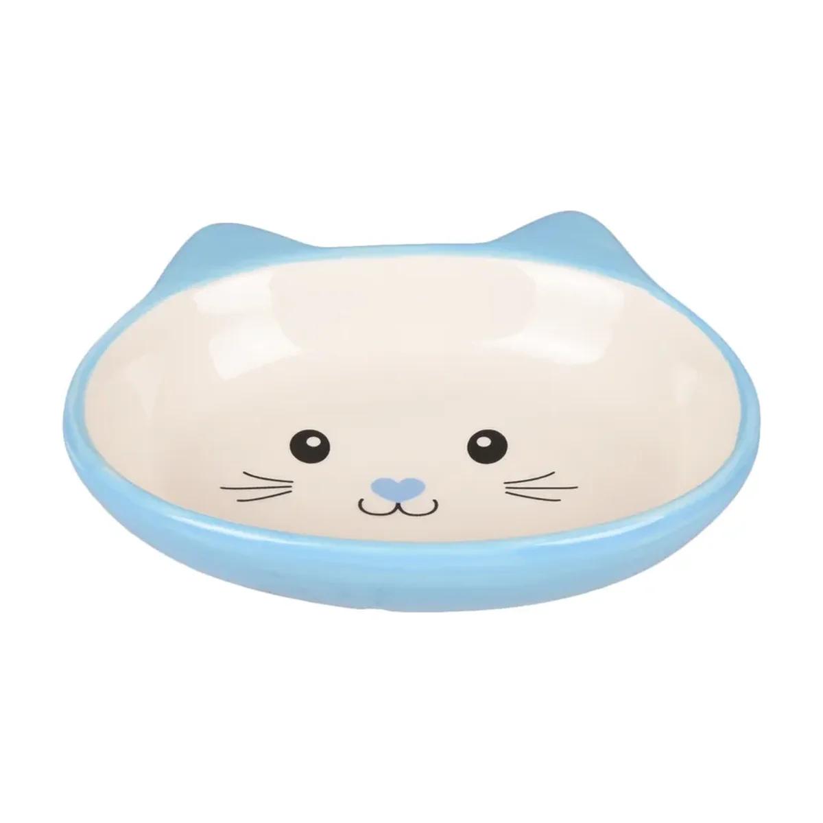 Flamingo Isa Gamelle en céramique bleu clair et blanc pour chat 170 ml, Flamingo à Casablanca