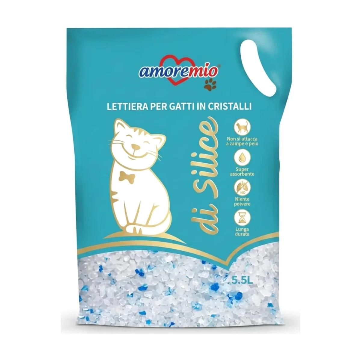 Amore Mio Litière en cristaux de silice pour chat 5,5 L, Amore Mio à Casablanca