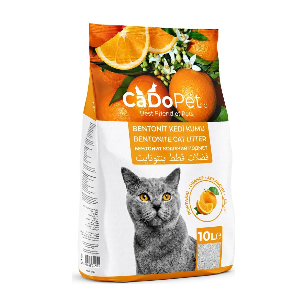 CadoPet Litière Agglomérante Bentonite pour Chat 10 L Orange