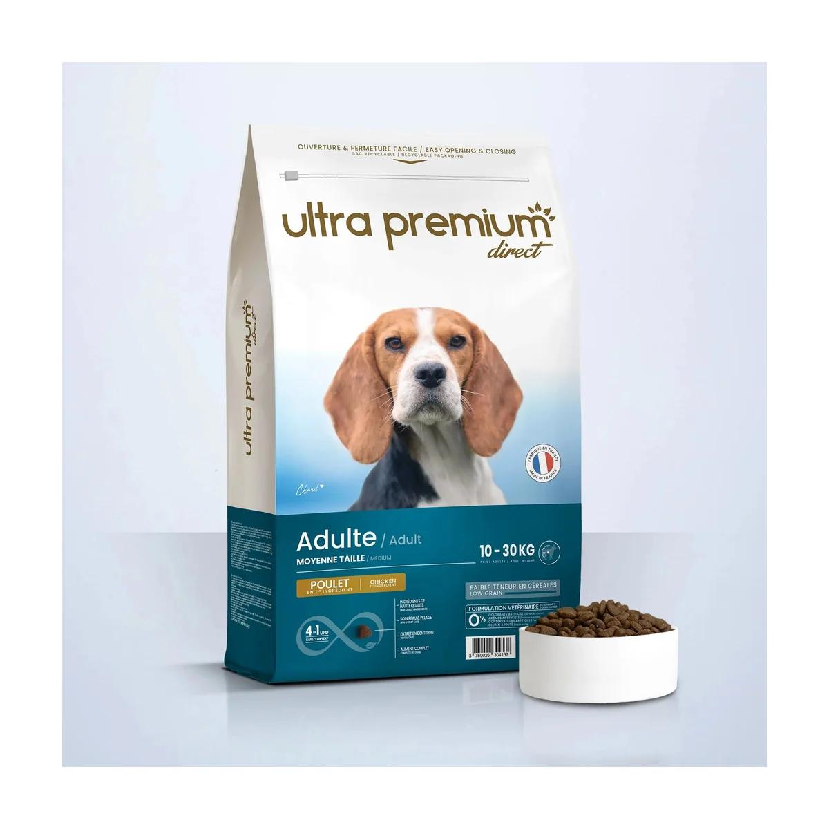 Ultra Premium Direct Croquettes Super Premium pour chien adulte de taille moyenne (10 à 30 kg) 12 kg