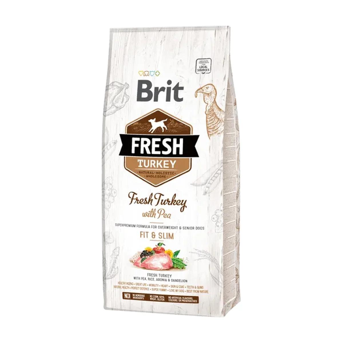 Brit Fresh croquettes pour chien en surpoids ou senior à la dinde et aux pois 12 kg
