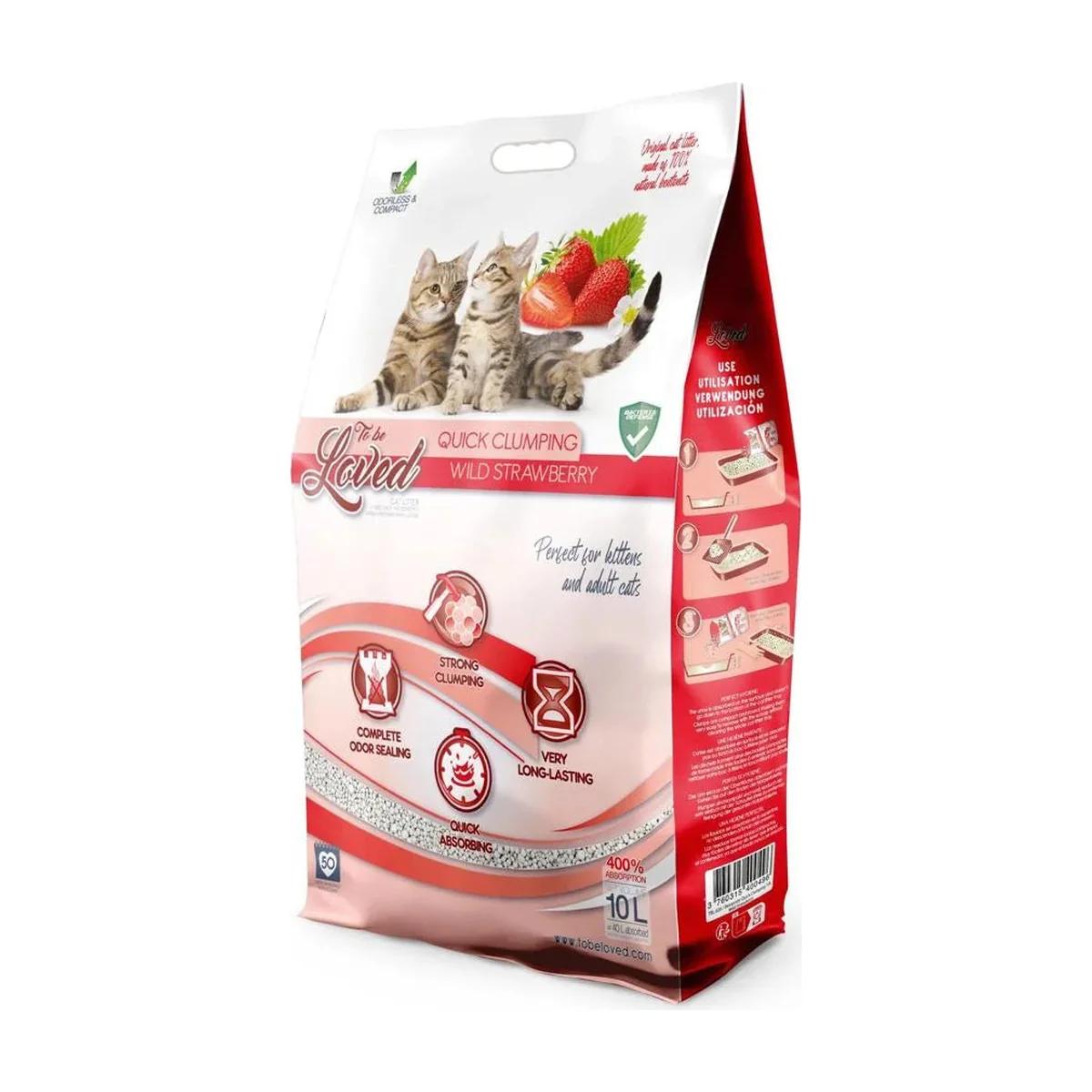 Tobeloved Litière pour chat à la fraise des bois 10 L, Tobeloved à Casablanca