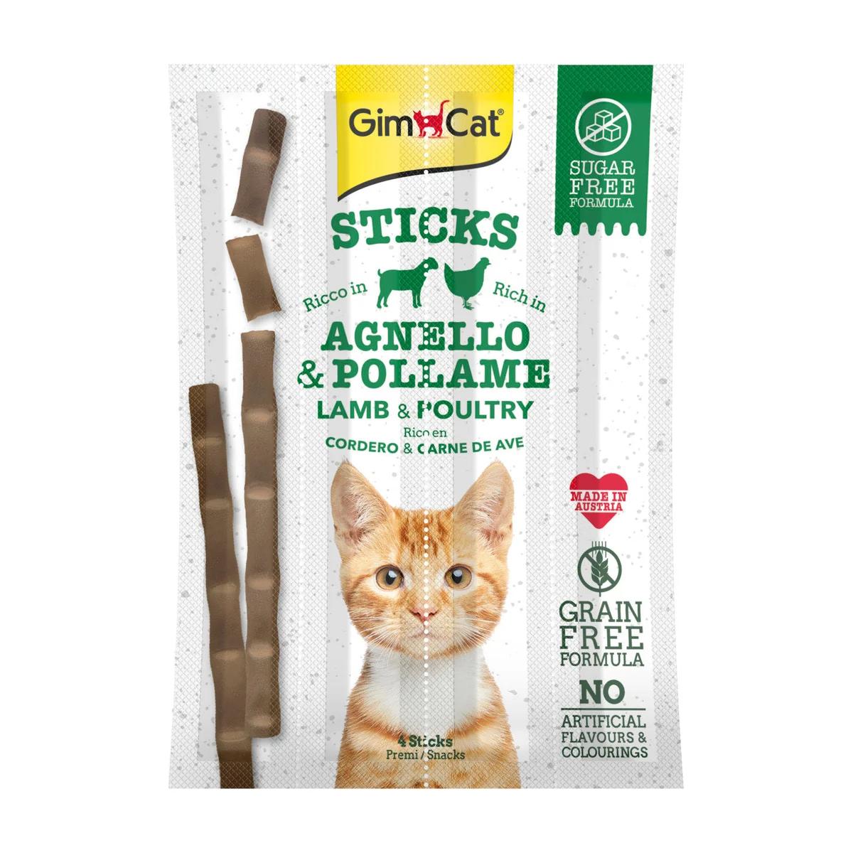 Gimcat Sticks à l'agneau et à la volaille pour chat 4 x 20 g, Gimcat à Casablanca