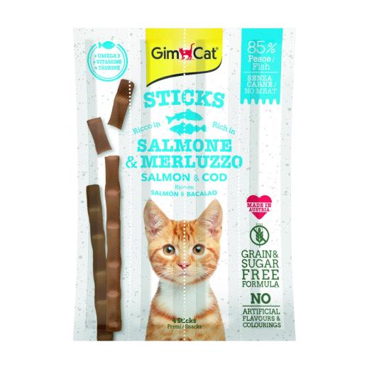 Gimcat Sticks Salmon & Cod 4 pcs., Gimcat à Casablanca