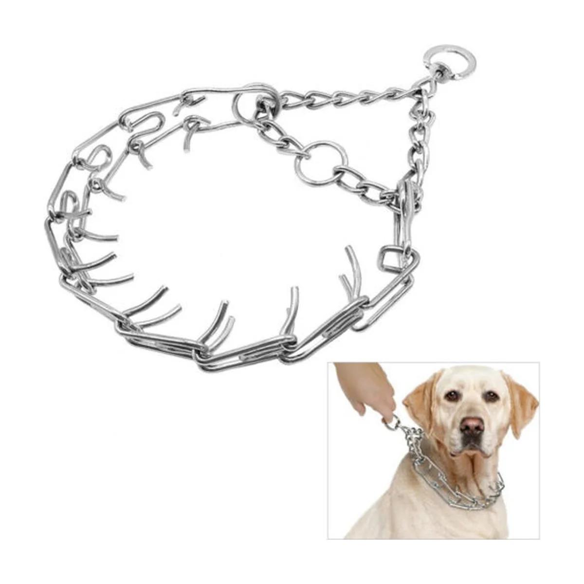 Collier étrangleur à dents ajustable en acier inoxydable