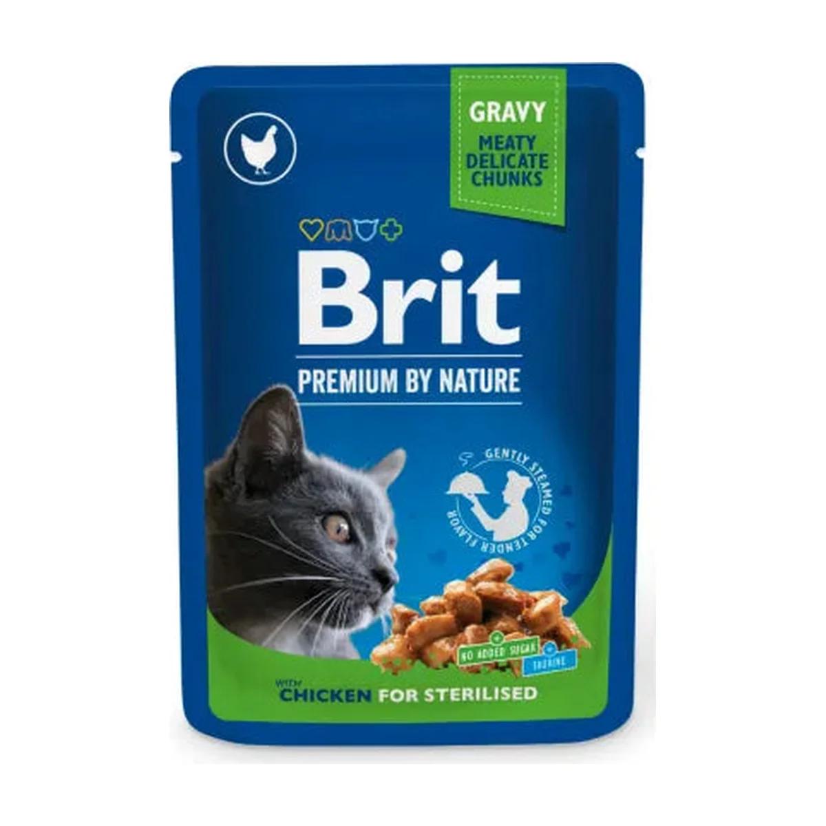 Brit Premium Cat émincés de poulet en sauce pour chat stérilisé 100 g