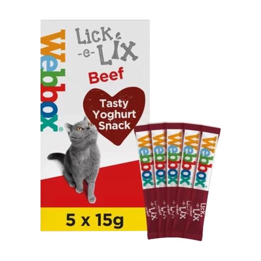 Webbox Lick-e-Lix with Beef Cat Treats (5x15 g), Webbox à Casablanca