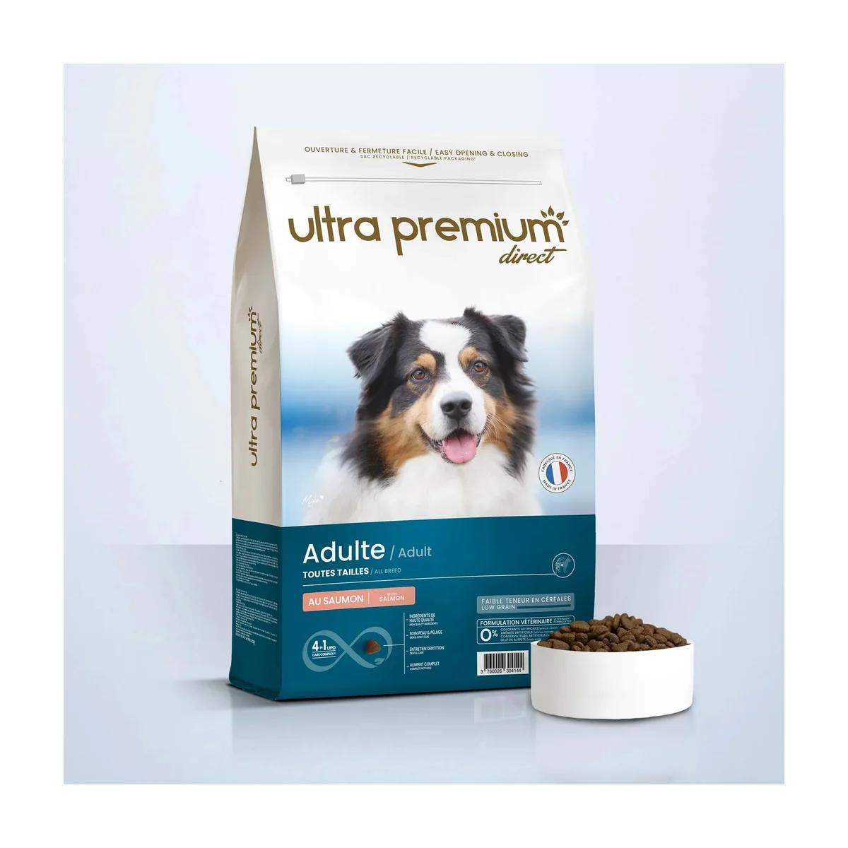 Ultra Premium Direct Croquettes au saumon et au riz pour chien adulte 12 kg