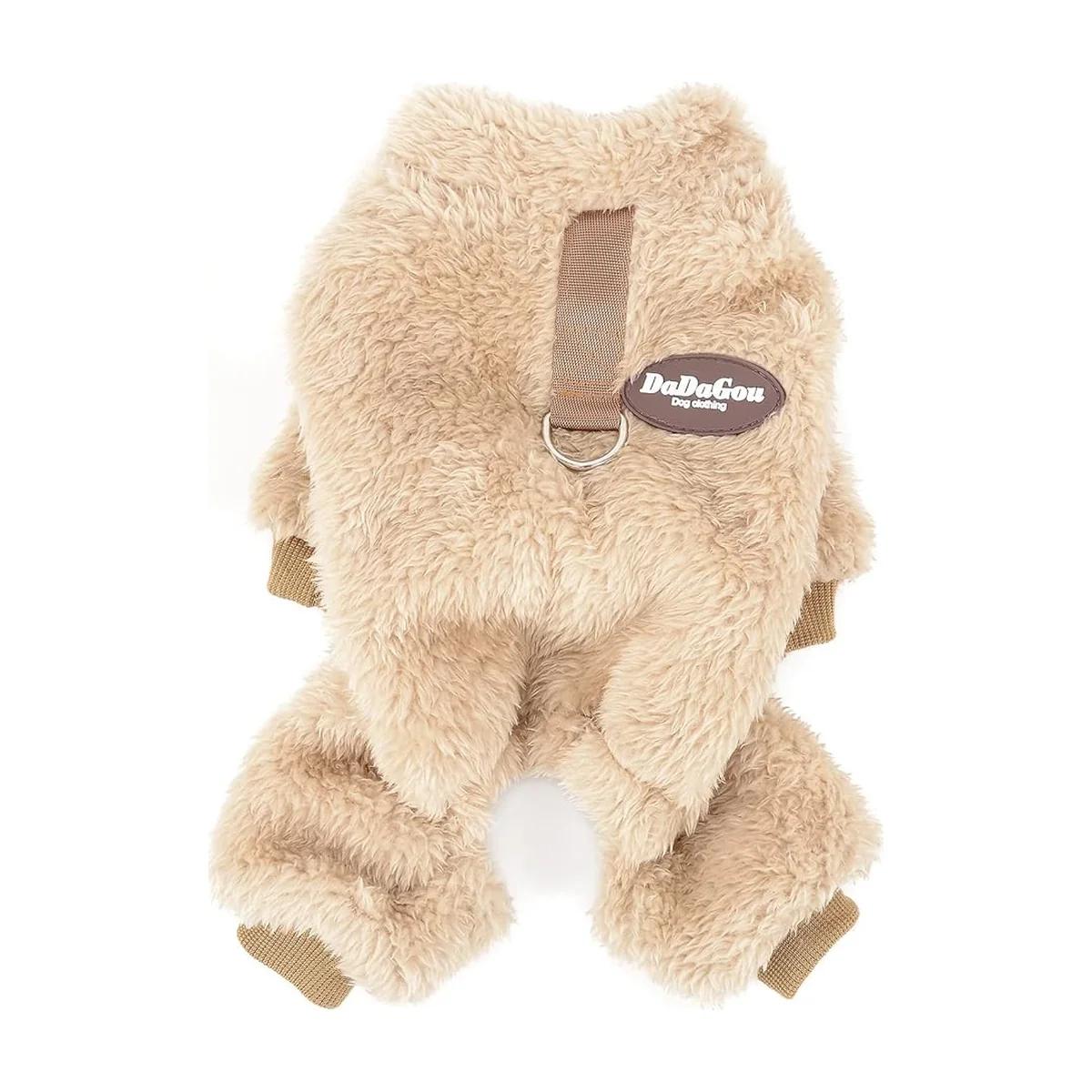 Combinaison polaire chaude pour chien avec anneau de laisse Taille 2XL