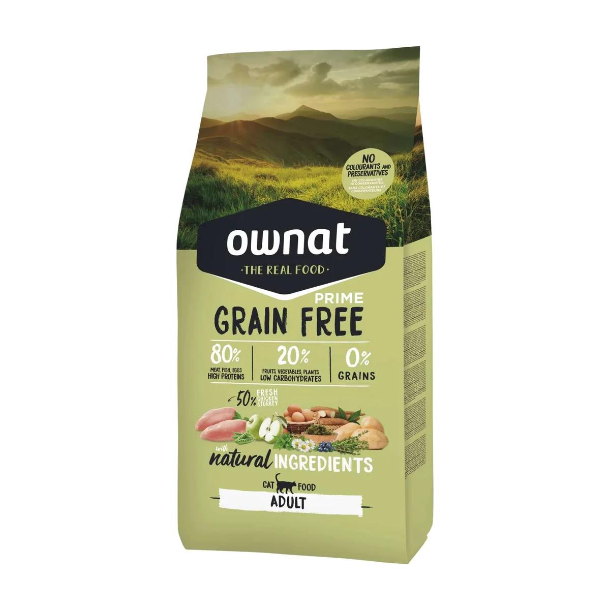 Ownat Grain Free Prime Adult pour chats 3 kg