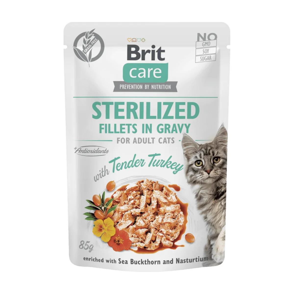 Brit Care Cat Sterilized Fillets in Gravy with Tender Turkey