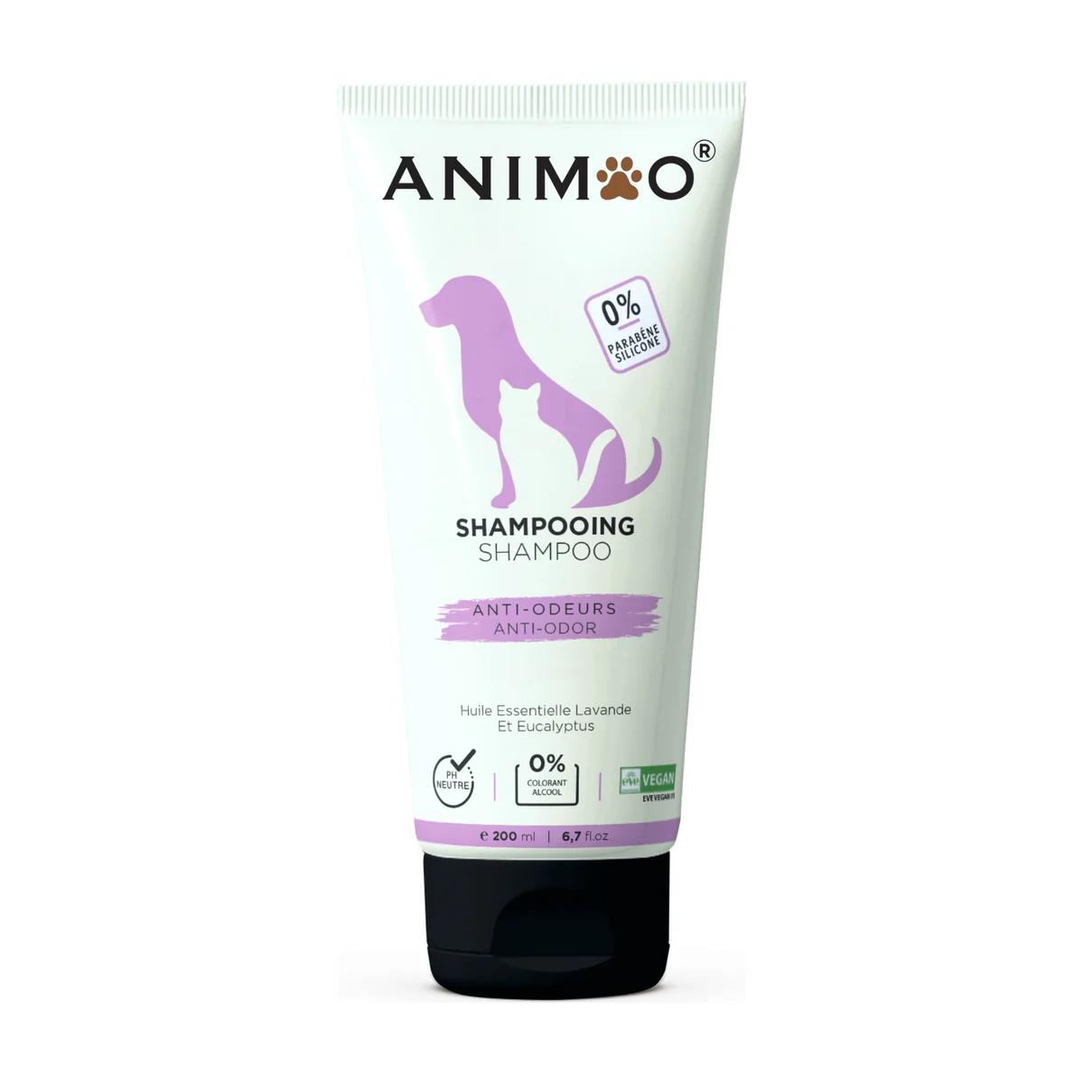 Animoo Shampoing anti-odeur pour chien et chat 200 ml