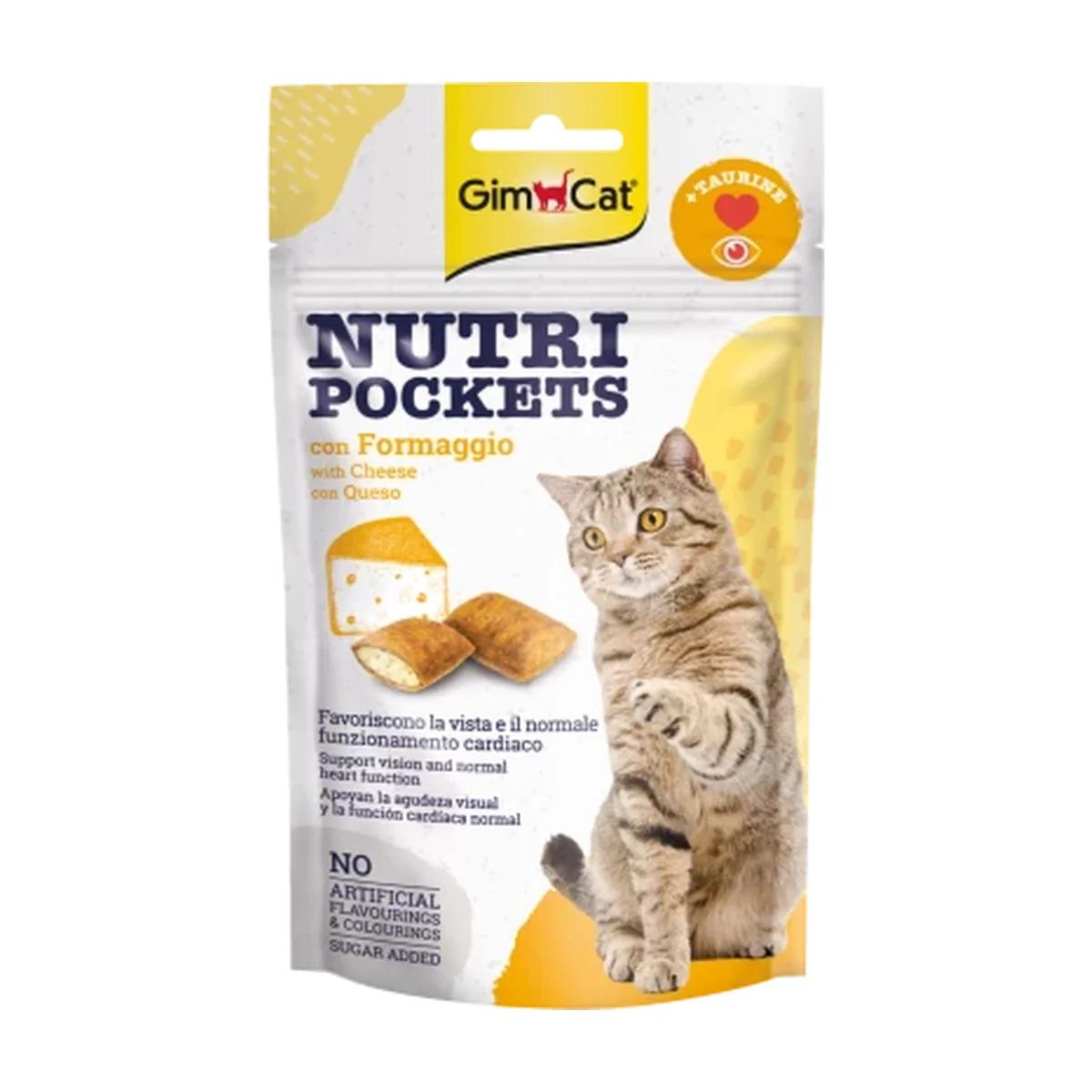 GimCat Nutri Pockets au fromage friandises croustillantes pour chat 60 g