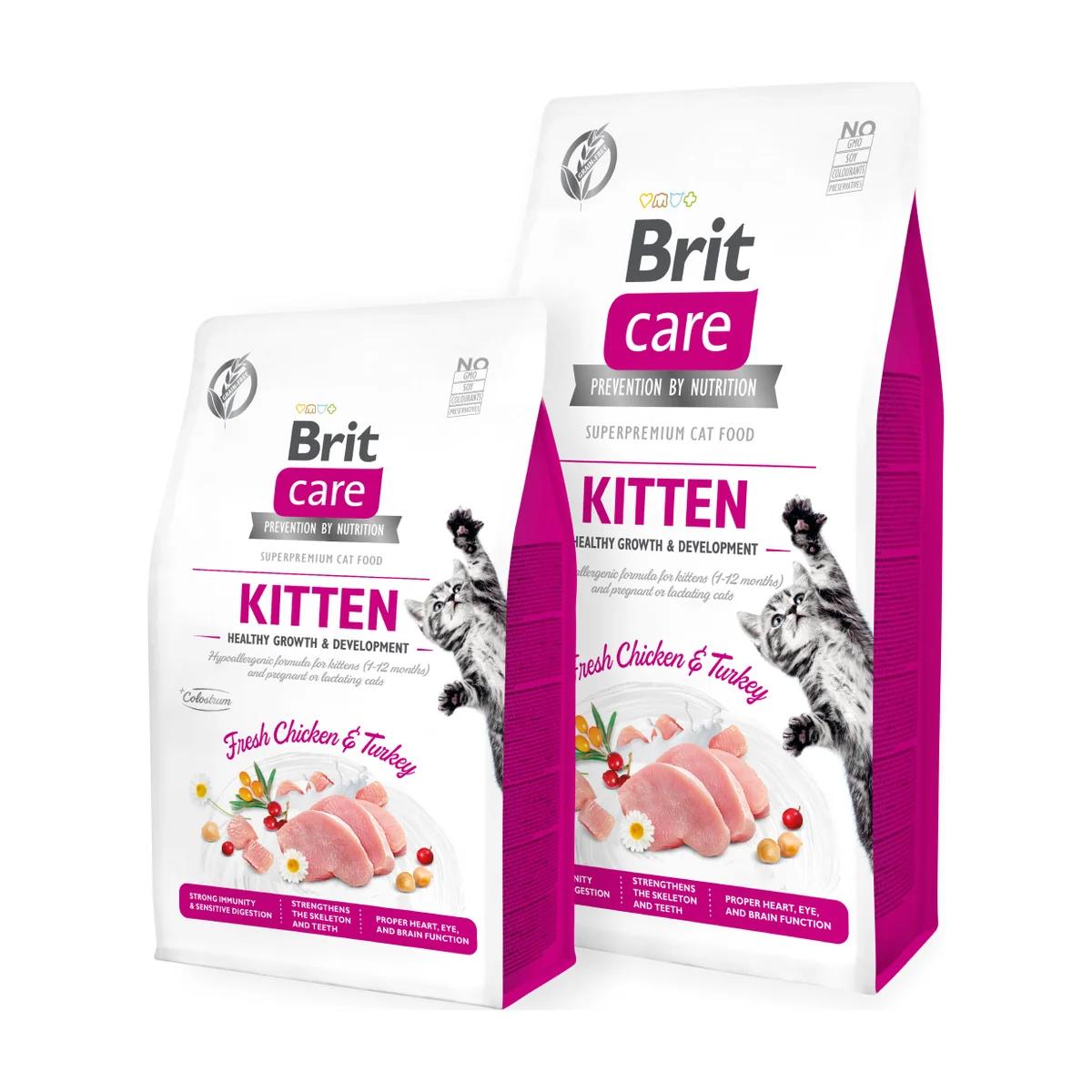 Brit Care Cat croquettes sans céréales pour chaton croissance et développement 7 kg