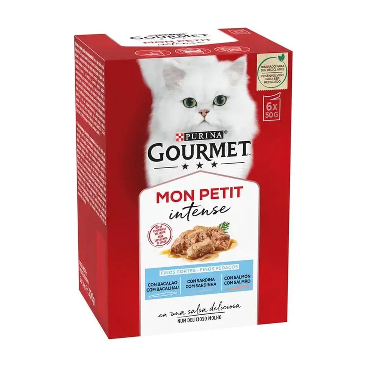 Purina Gourmet Mon Petit pâtée pour chat, sélection de poissons sardines, saumon et cabillaud 6 x 50 g, Purina Gourmet à Casablanca