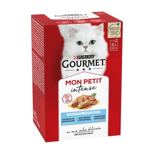 Purina Gourmet Mon Petit pâtée pour chat, sélection de poissons sardines, saumon et cabillaud 6 x 50 g, Purina Gourmet à Casablanca