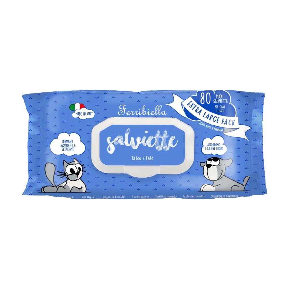 Ferribiella Lingettes au talc pour chien et chat, 80 pièces, Ferribiella à Casablanca