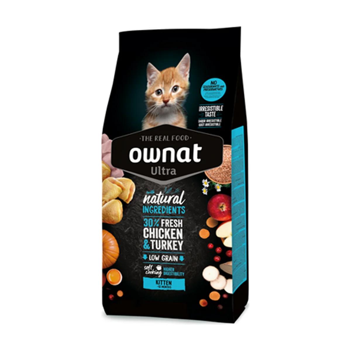 Ownat Ultra Kitten Croquettes pour chaton jusqu'à 12 mois 3 kg