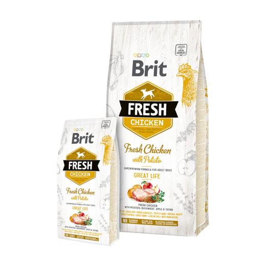 Brit Fresh Poulet frais et pommes de terre Great Life croquettes pour chien adulte 2,5 kg, Brit à Casablanca