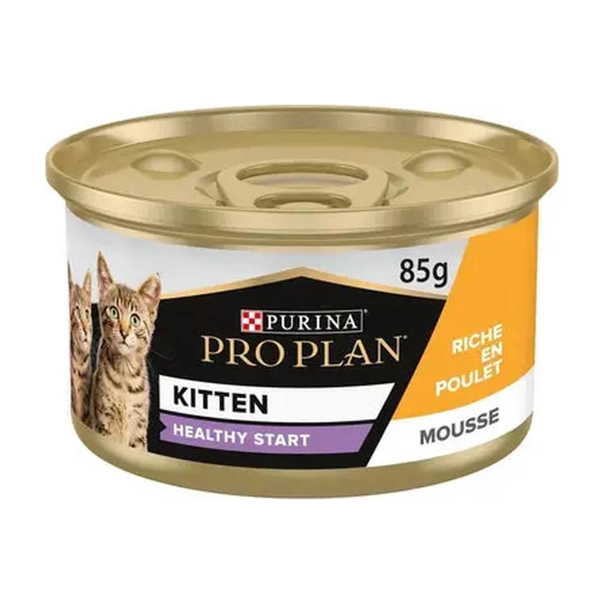Purina Pro Plan Kitten Healthy Start Mousse riche en poulet pour chaton 85 g