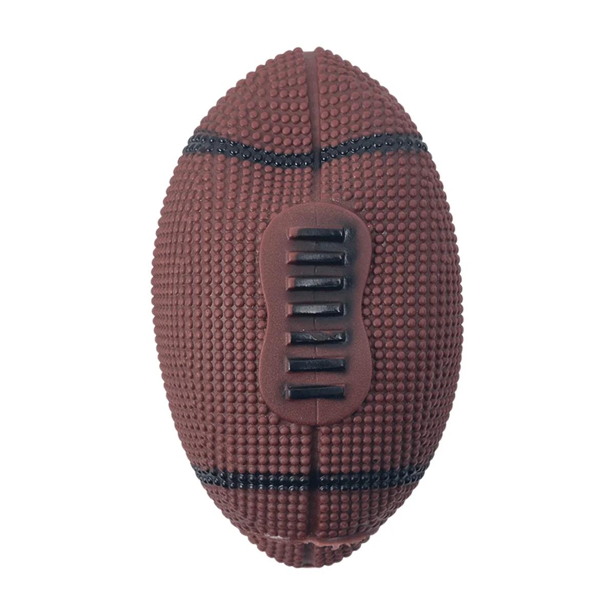 Ballon de Rugby en Caoutchouc pour Chien – Jouet Résistant à Mâcher 12 cm