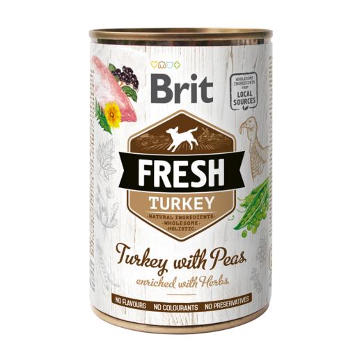 Brit Fresh Pâtée à la dinde et aux petits pois pour chien 400 g, Brit à Casablanca