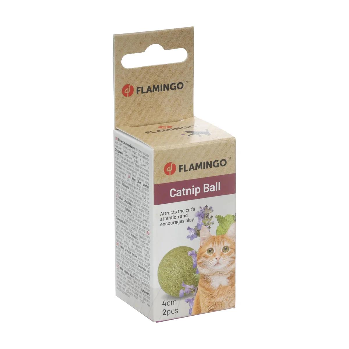 Catnip Ball pour Chat 4 cm x 2 –Flamingo