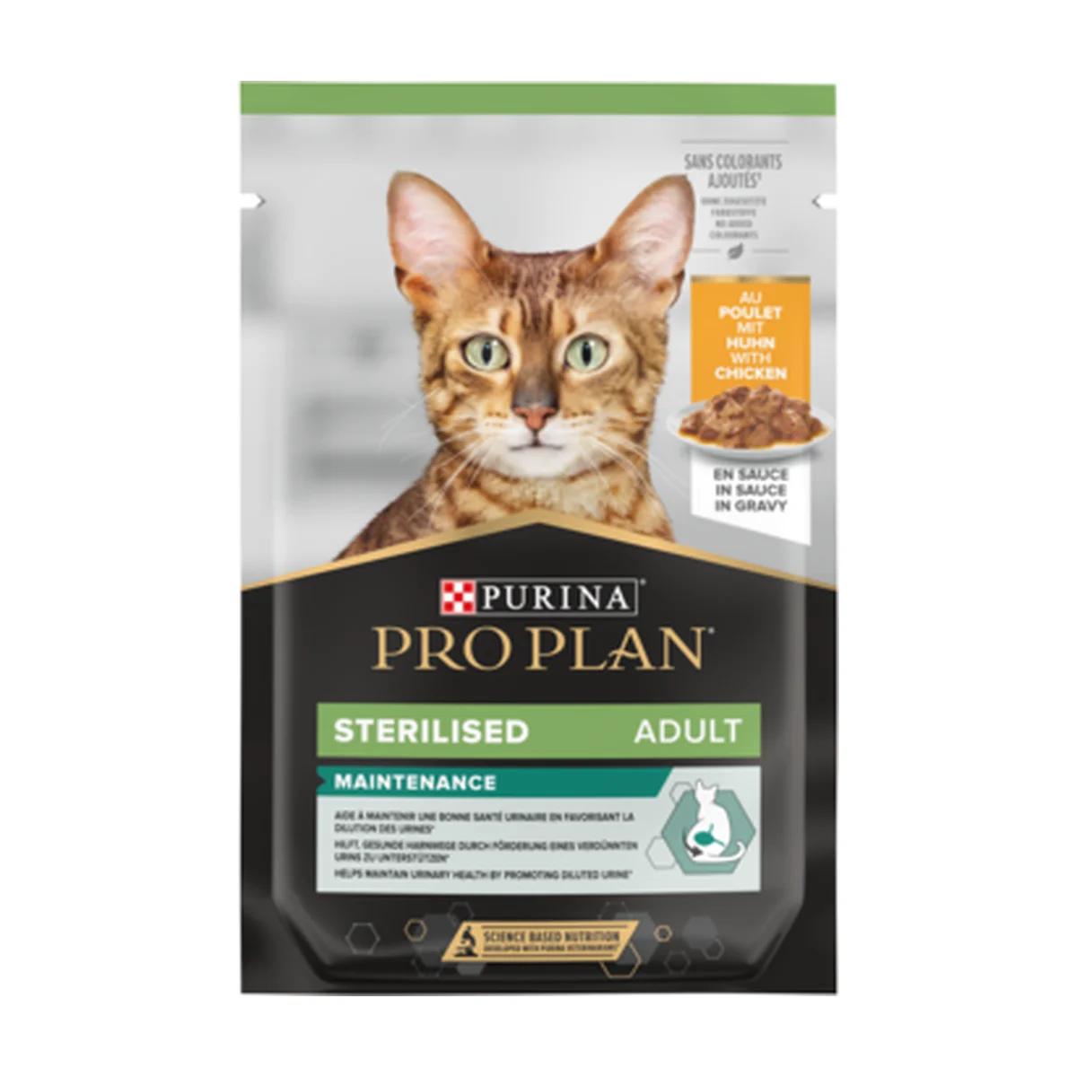 Pro Plan Sterilised Nutrisavour pâtée en sauce au poulet pour chat 85 g