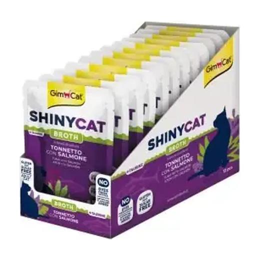 Gimcat ShinyCat Broth au Thon et Saumon pour Chat Adulte 12x70 g, Gimcat à Casablanca