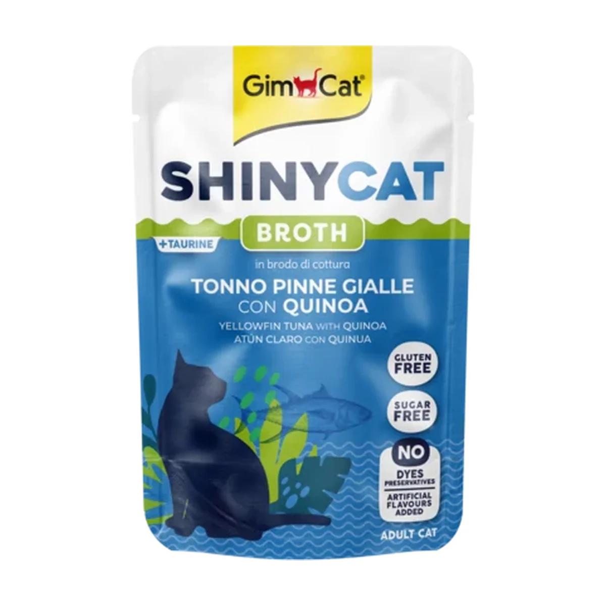 Gimcat ShinyCat – Aliment Humide pour Chat au Thon Jaune & Quinoa 70 g