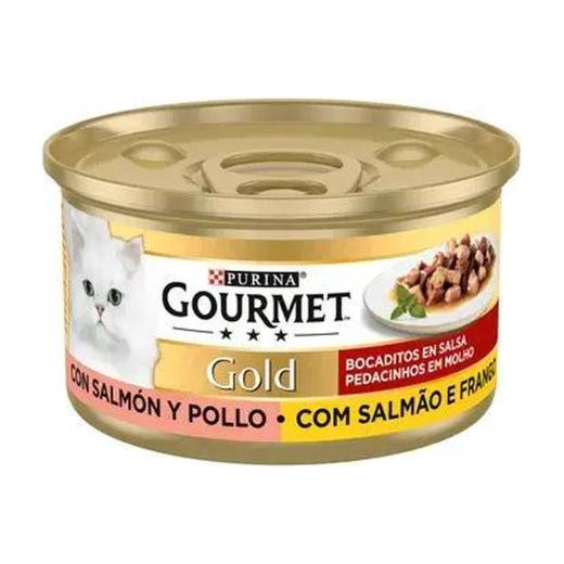 Purina Gourmet Gold Bocaditos en Sauce Saumon & Poulet – 85 g, Purina Gourmet à Casablanca