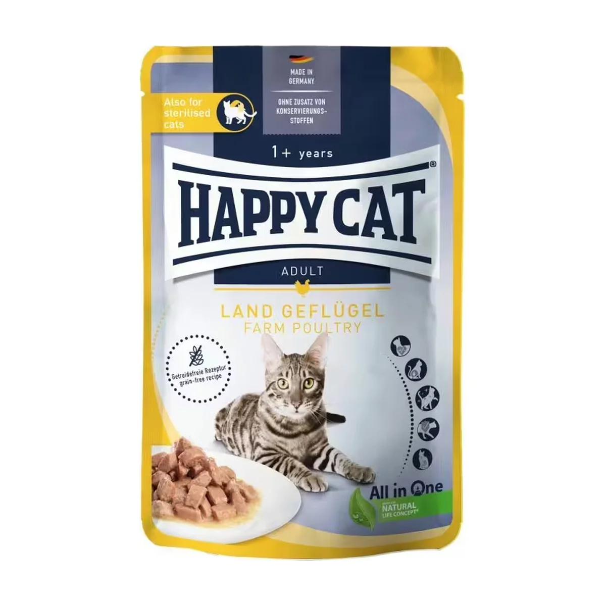 Happy Cat Viande en sauce pâtée pour chat à la volaille fermière 85 g, Happy Cat à Casablanca