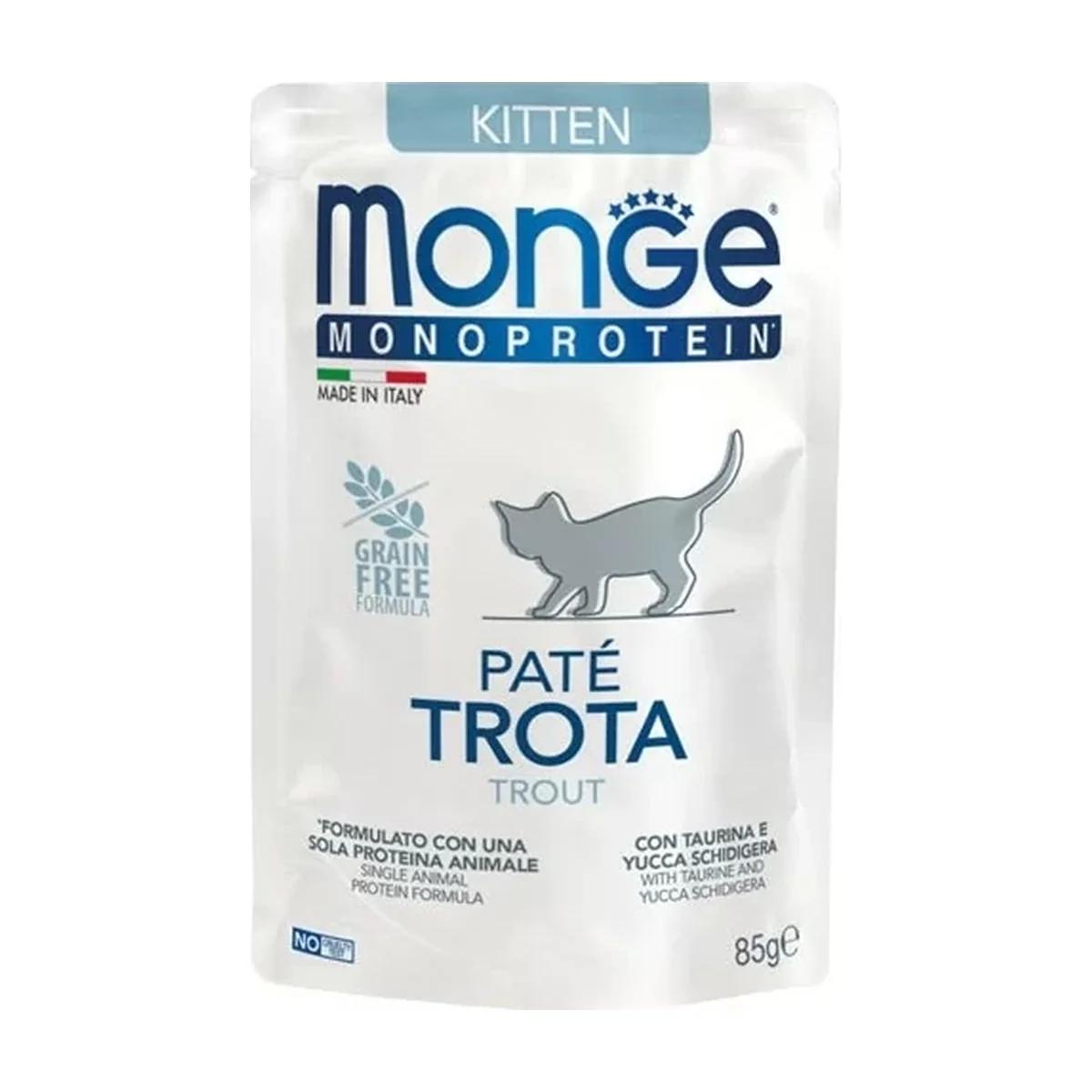 Monge Monoprotéine Viande de Truite Chaton/Kitten 85 g