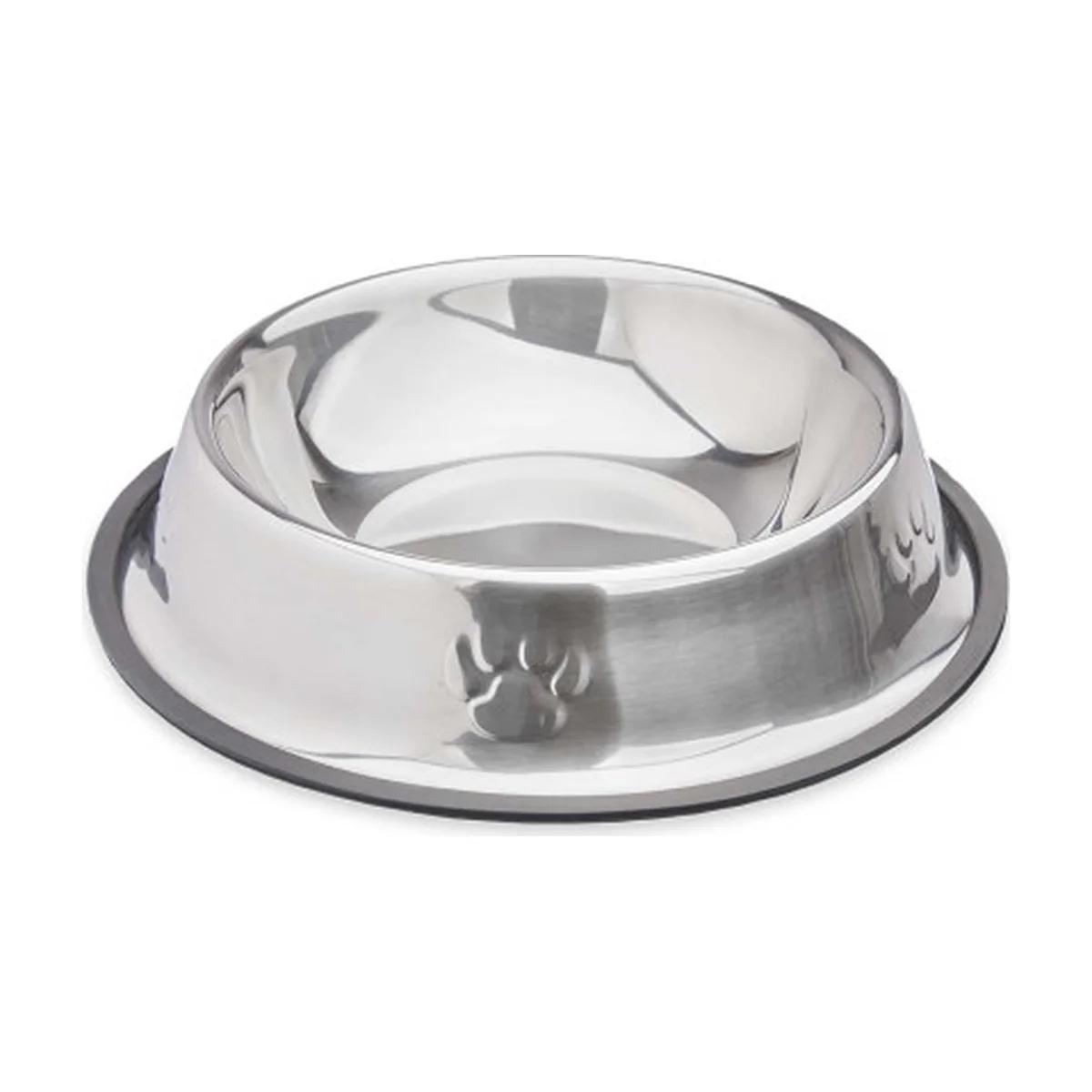 Mangerie en Métal pour Animaux de Compagnie 26 cm Empreintes en Caoutchouc