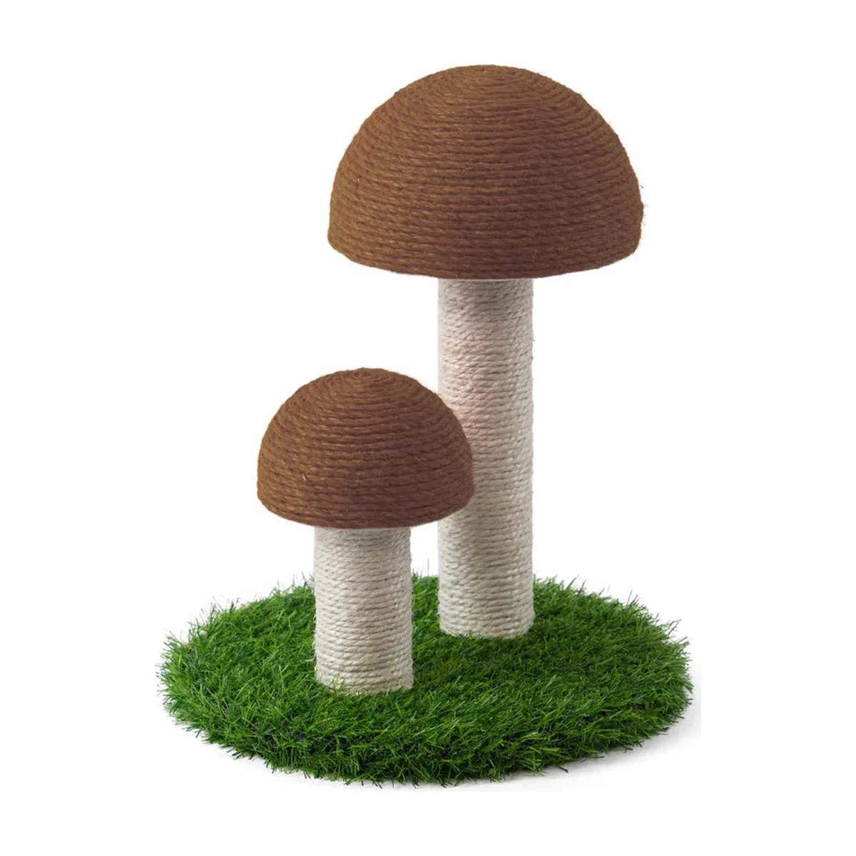 Leopet Griffoir champignon marron avec herbe à chat 30x30x35 cm, Leo à Casablanca