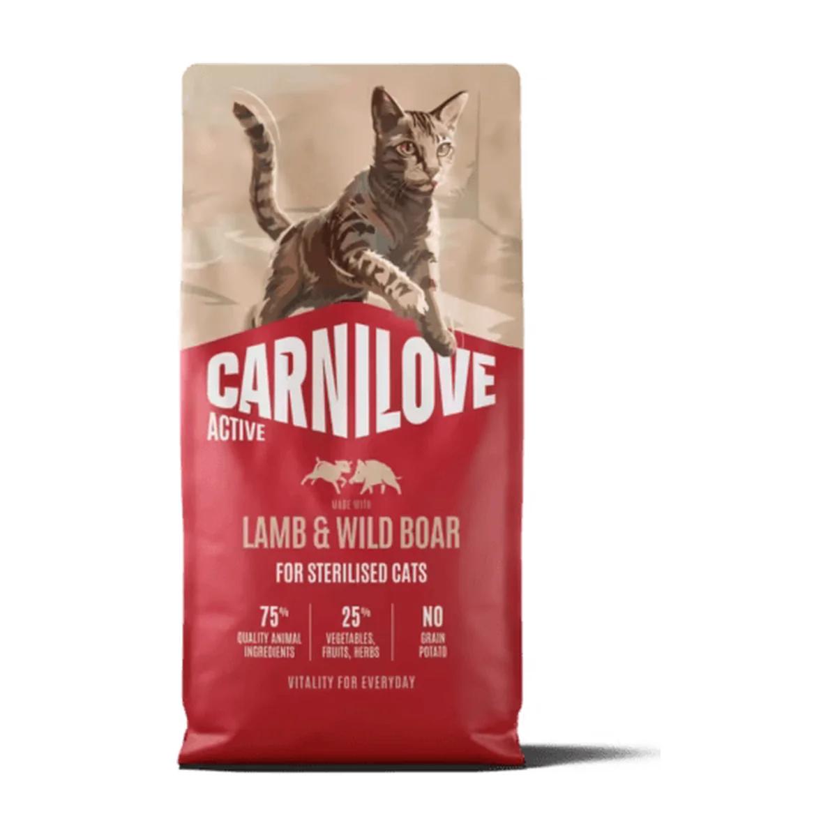 Carnilove Croquettes Cat Sterilised Lamb and Wild Boar (Chat sétrilisé Agneau et Sanglier) 2 kg